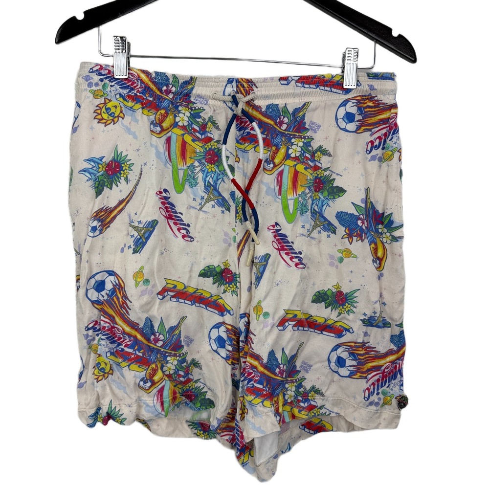 Paris St Germain Esteban Cortezar Shorts Mens Size Medium Multi Graphic Soccer